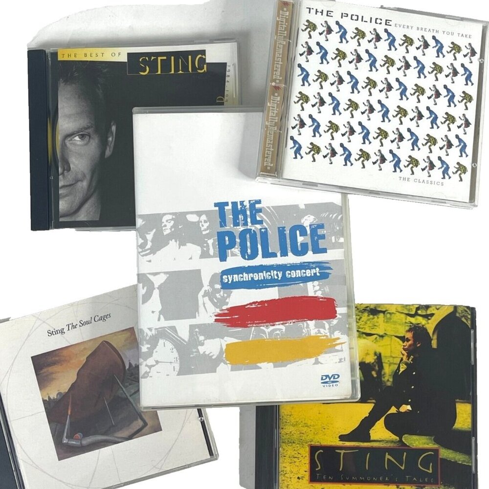 The Police Sting 5 CD DVD Bundle Hits Soul Cages Summoners Synchronicity Concert